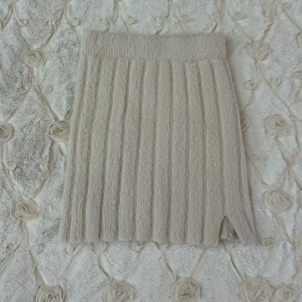 KOREAN LUXURY CASHMERE MINI SKIRT w/ SLIT or TUBE TOP! Versatile JMSHOP Elegant!